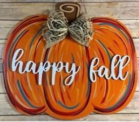 Happy Fall Pumpkin Door Hanger