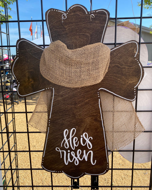 Cross Door Hanger - He Is Risen