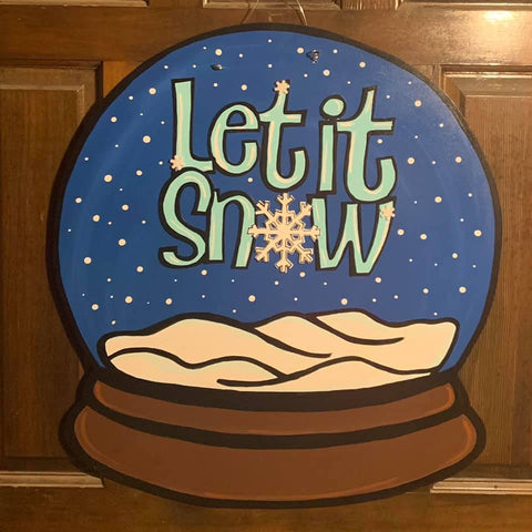 Snow Globe Door Hanger - Let It Snow