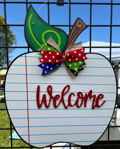 Apple Door Hanger (with Welcome) Blank Door Hanger DIY Kit