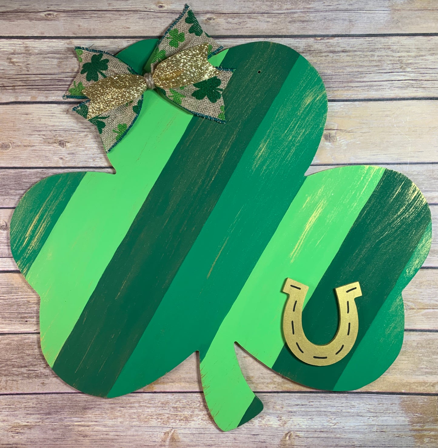 Shamrock with Horseshoe Blank Door Hanger DIY Kit