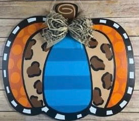 Multi Pattern Pumpkin Door Hanger