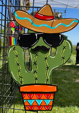 Senor Cactus Door Hanger