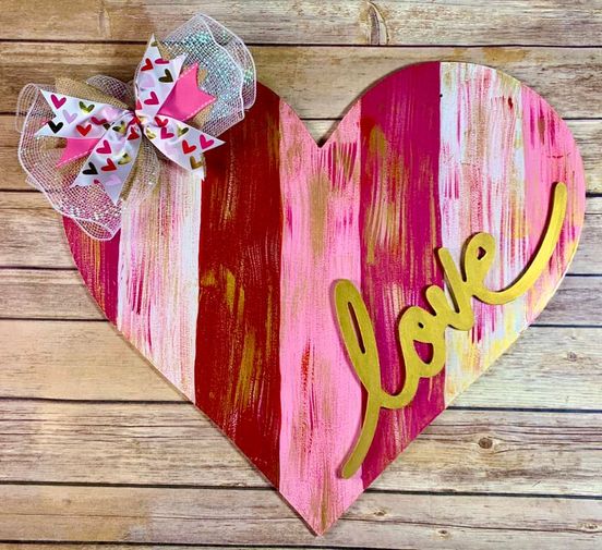 Rustic Heart Blank Door Hanger DIY Kit